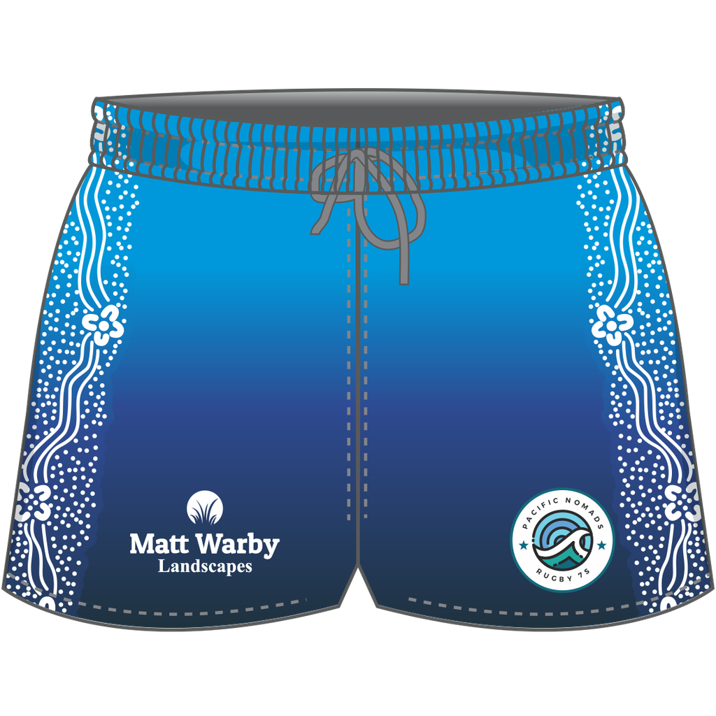 Pacific Nomads Boys Blue Rugby Shorts 