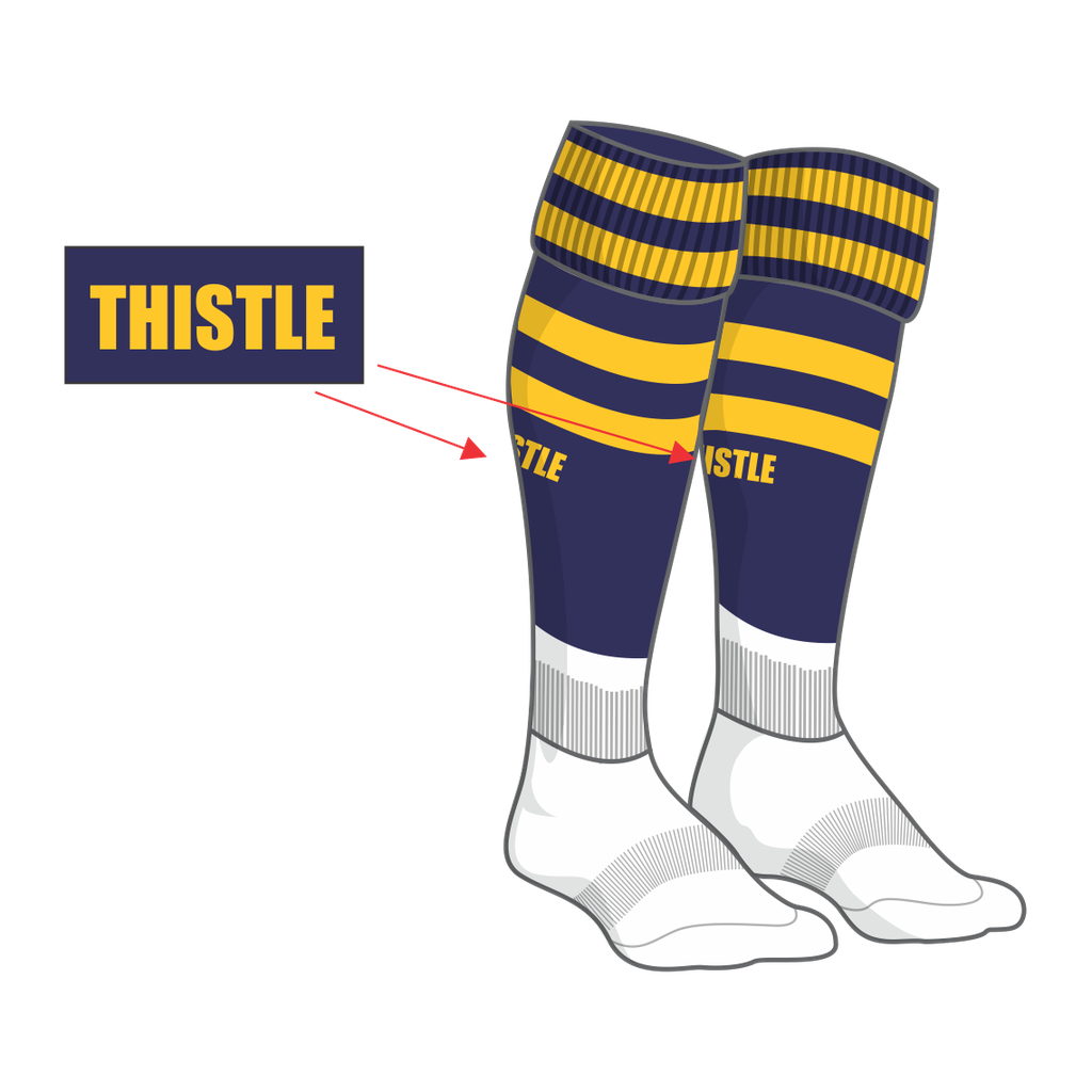 Georges River Thistle Socks (White)